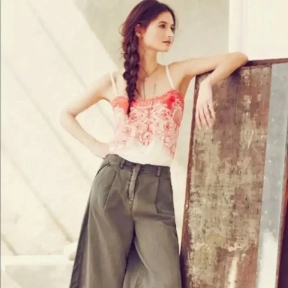 Anthropologie One September | Piha Tank Top Strappy Chiffon Lined - Picture 2 of 9